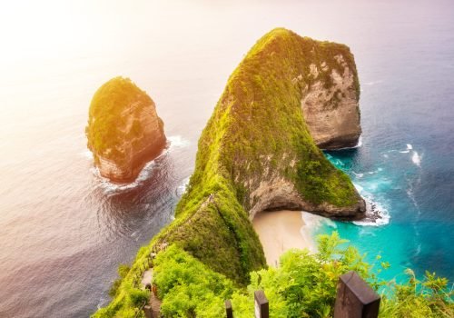 Beautiful coast and tropical beach on Bali, Indonesia
