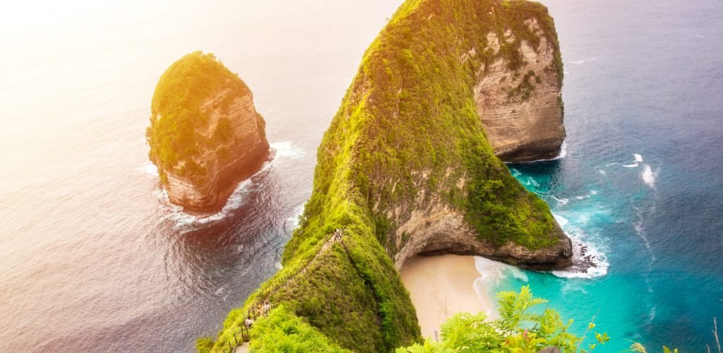 Beautiful coast and tropical beach on Bali, Indonesia